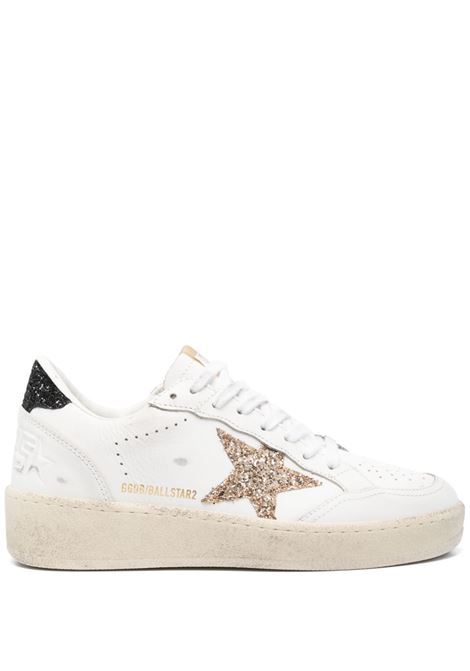 Sneakers Ballstar 2 in bianco e oro Golden goose - donna